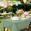 Mulbozy 2 Pcs Sage Green Plastic Table Cloth Disposable, 54 ×108 Inches