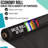 Exquisite Basic Black Plastic Table Cover Roll 40" x 300'