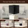 Monarch Abode Tissue Box Cover Square – Hand Hammered Black Metal Tissue Holder Box for Bathroom Accessory, Aesthetic Decorative Facial Napkin Cube for Modern Home Decor