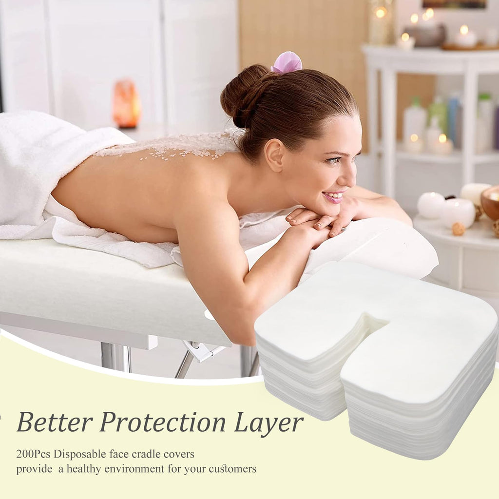 rngwaper 200pc Disposable Face Cradle Covers Ultra Soft Medical-Grade