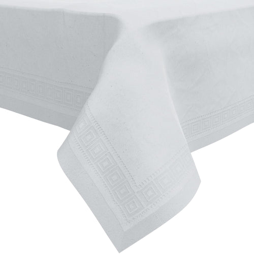 Paper Tablecloths for Rectangle Tables | 54” X 108” – 25 Pack | White Paper Disposable Tablecloth | 3-Ply Premium Paper & Plastic Table Cloths for Parties Disposable