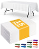 Niuara White Plastic Table Cloth Disposable, 15 Pack, 54 x 108 in