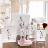 Vanda Cherry Blossom White Square Resin Tissue Box Cover with Bottom Slider