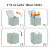 JLAMBOM PU Leather Tissue Box Cover Square Tissue Box Holder (Sage Green)