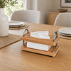 TNCANJU Wooden Tissue Box Holder for Soft Packs, Rectangular Cover, Natural