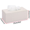 Sumnacon Tissue Box Cover Rectangle Linen Tissue Box Holder，Magnetic Bottom
