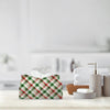 PaJiaNi Red Green Christmas Tissue Box Cover Rectangle for Holiday Decor