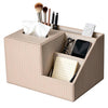 Multifunctional Tissue Box Cover Holder,Storage Desk Organizer(Apricot)