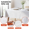 JHDZDHY White Paper Tablecloths 6 Pack, 54x108 Disposable Paper Table Cover with Plastic Backing, 3 Ply Paper & Plastic Table Cloth for 6-8 Ft Rectangle Tables Water Resistant Wedding Banquet