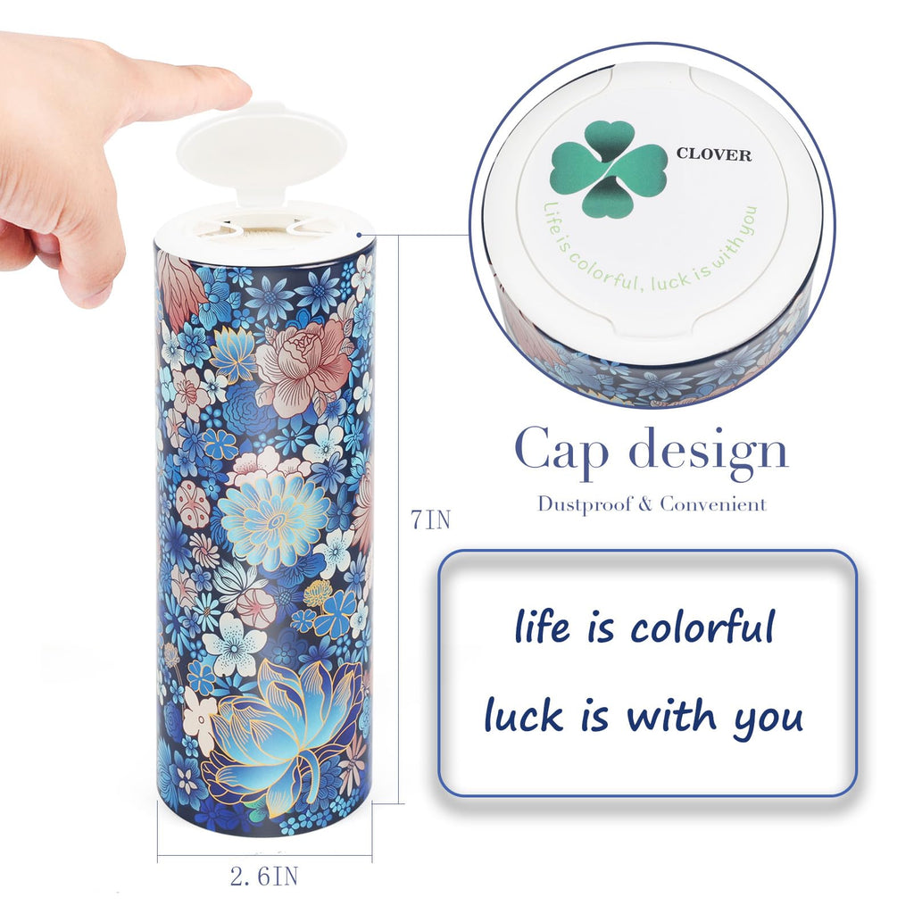 Facial Tissues with Cap - 4 PK Car Tissues Cylinder,Car Tissue Holder with Facial Tissues Bulk,Round Tissue Boxes,Travel Tissues for Cup Holder,Round Tube tissues