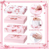 TaoBary 24 Pack Small Facial Tissue Box 2 Ply Pink Bow for Car Desk