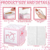 Fourluoo 12 Pack Pink Bow Facial Tissue Cube Boxes 600 Sheets 3 Ply