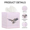EmbroideryLinen.VN Square Tissue Box Cover Cute Set of 2, Eagle