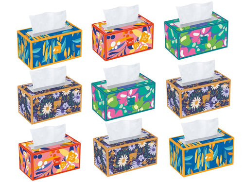 Trusted Care Facial Tissues, 9 Big Boxes, 230 Tissues Per Box - 2-Ply, Soft & Absorbent (2,070 Total), Packaging May Vary.