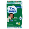 Puffs Facial Tissue Plus Lotion, Mega Cube Box, 72 Tissues Per Box, 6 Count