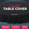 HOUZZKINGZ USA Black Paper Tablecloths for Round Tables | 82" 4 Pack | 3-Ply Premium Paper & Plastic Table Cloths for Parties Disposable