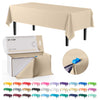 Exquisite Party Solids 54 Inch X 300 Feet Ivory Plastic Table Cover Roll in A Cut - to - Size Box with Convenient Slide Cutter. Cuts Up to 36 Rectangle 8 Feet Plastic Disposable Tablecloths