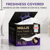 MOLLIS Disposable Face Towels, XL Soft Facial Cleansing Wipes, 50 Count