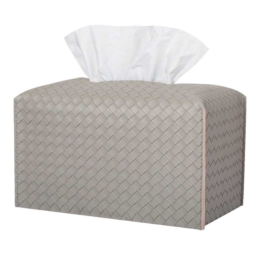 Tissue Box Cover Rectangle Leather Facial Paper Holder, Evergreen