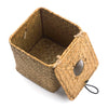 Tissue Box Cover Square, Seagrass Tissue Box Holder, Woven Facial Tissue Holder, Rattan Wicker Tissue Box, Decorative Tissue Cover for Dinner Table, Living Room, Bathroom, Bedroom, Office (Natural)