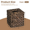 Wicker Tissue Box Cover Square, Handwoven Facial Tissue Box Holder, Brown