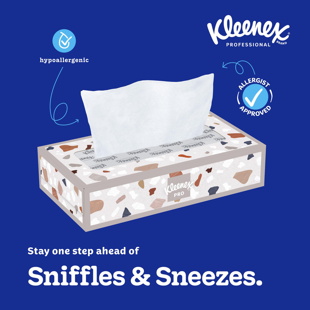 Kleenex Professional Facial Tissue, Bulk, 48 Boxes x 125 Tissues (21606)