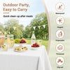 CUUSNNY 6 Pack White Paper Tablecloths for Rectangle Tables