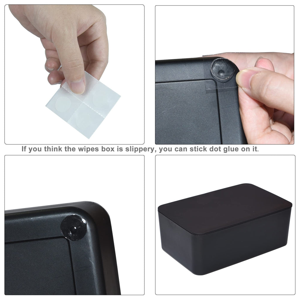 Diaper Wipes Dispenser, Tissue Storage Box Case (Black)