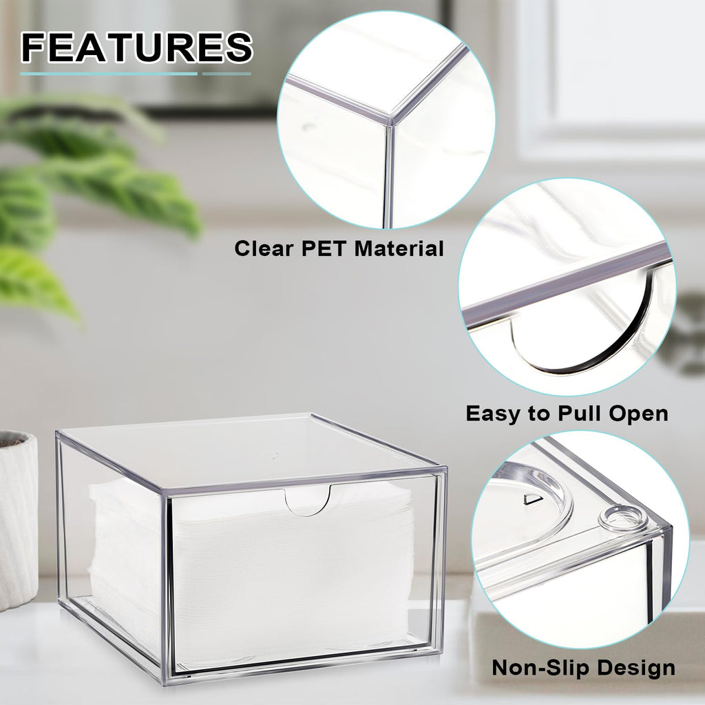 Sumnacon Disposable Face Towel Holder Clear Plastic Facial Towels Holder