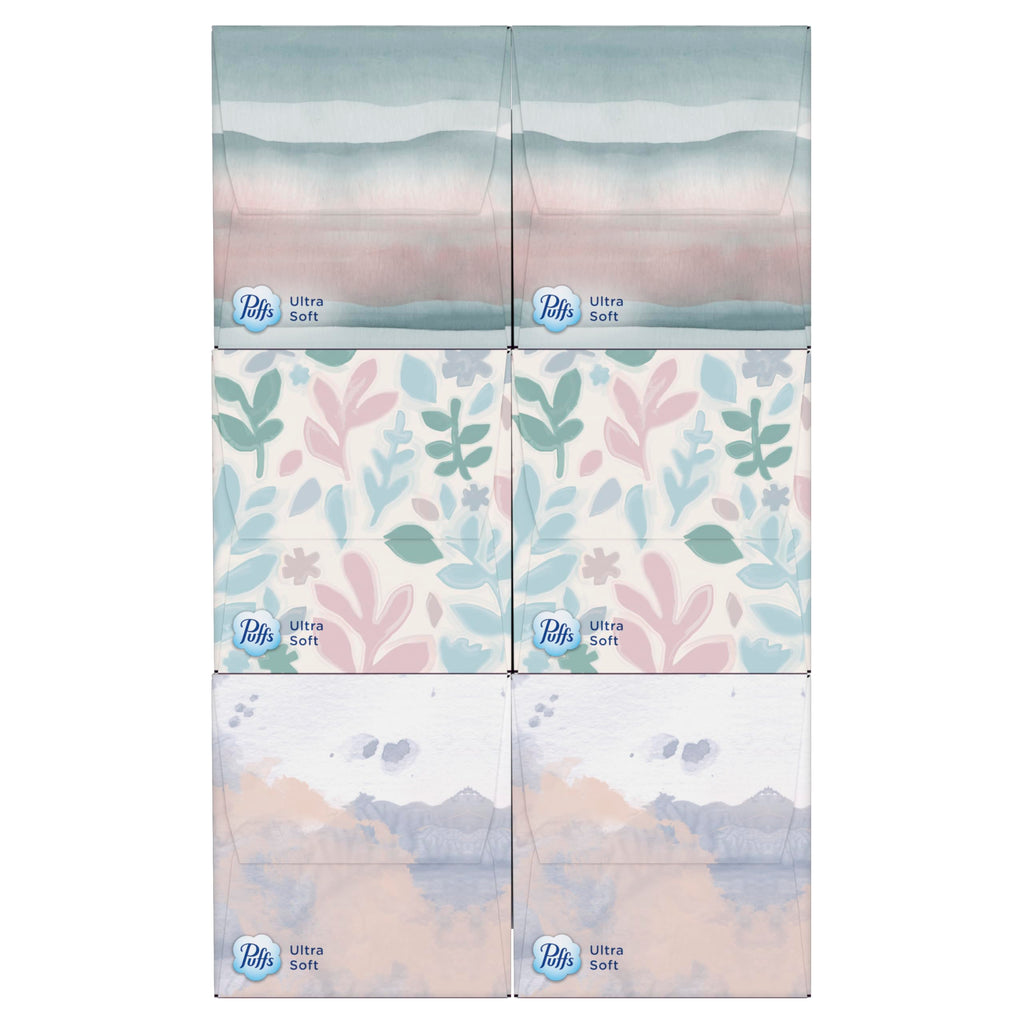 Puffs Ultra Soft Facial Tissuess, Mega Cube, 72 Count (Pack of 24)