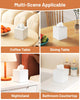 Tissue Box Cover, Square Plastic Tissue Box Holder with Anti Slip Base, Modern Decor Facial Napkin Holder for Bathroom Vanity Countertop, Bedroom Dresser, Night Stand, Parlors, Offices, White