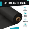 Exquisite Basic Black Plastic Table Cover Roll 40" x 300'