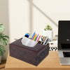 XNONE Tissue Box Cover Rectangle Retro Tissue Box Holder PU Leather Facial Tissues Organizer,Multifunctional Remote Control Stationery Storage Box,Home Office Supplies Car Napkin Caddy