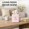Square Tissue Box Cover Cute Set of 2, Rose & Bird of Paradise