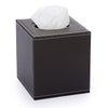 Sumnacon Square Tissue Box Cover,Magnetic Bottom PU Tissue Box Holder,Brown