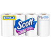 Scott 1000 Toilet Paper, 8 Rolls, Septic-Safe, 1-Ply Toilet Tissue