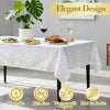 4 Pack Gold Plastic Tablecloths, Waterproof Disposable Party Table Covers