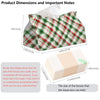 PaJiaNi Red Green Christmas Tissue Box Cover Rectangle for Holiday Decor