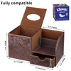 Tissue Box Cover with Drawer Organizer and Storage Tray,Cube Tissue Holder