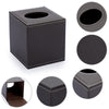 Sumnacon Square Tissue Box Cover,Magnetic Bottom PU Tissue Box Holder,Brown