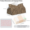 PaJiaNi Brown Leopard Print Tissue Box Cover Rectangle for Office Decor