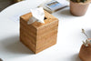 Rattan Tissue Box Cover Square, Hand Woven Wicker Tissue Holder, 5.5 x 5.5 X 5.7 inch, Natural