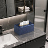 MEIBOOCH Rectangle Tissue Box Cover for Boxes Up to 3.9" Tall, Navy Blue
