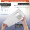 Acrylic Tissue Box Holder, Clear Dispenser for Facial Tissues, Napkins, and Dryer Sheets. Perfect for Bathrooms, Desks, Countertops, Vanities, Bedrooms, and Nightstands (Rectangle, Marble) (Pack of 2)