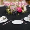 HOUZZKINGZ USA Black Paper Tablecloths for Round Tables | 82" 4 Pack | 3-Ply Premium Paper & Plastic Table Cloths for Parties Disposable