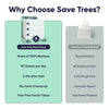 Save Trees Bamboo Facial Tissues - 4 Boxes of Eco-Friendly, 3-Ply Hypoallergenic Tissues, 90 Sheets per Box, FSC Certified, Plastic-Free Packaging, Soft & Gentle for Home Use