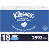 Kleenex Expressions Trusted Care Facial Tissues, 18 Flat Boxes, 144 Tissues per Box, 2592 Total Tissues