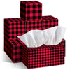 Fourluoo Tissues, Red, Black, Buffalo Plaid