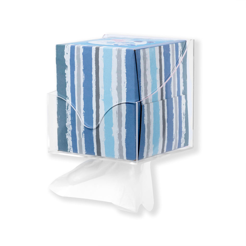 IneVibe Square Tissue Box Holder for Small Spaces Wall Mounted