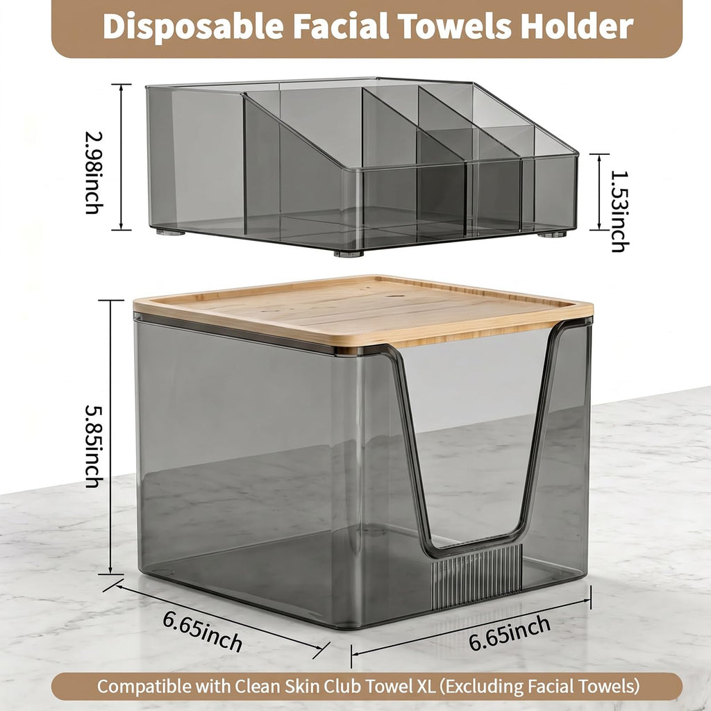 SPOSPO 2 in 1 Disposable Facial Towel Holder and Cosmetic Organizer